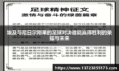 埃及与尼日尔刚果的足球对决谁能赢得胜利的荣耀与未来